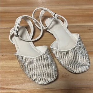 Elegant White Rhinestone Sandals